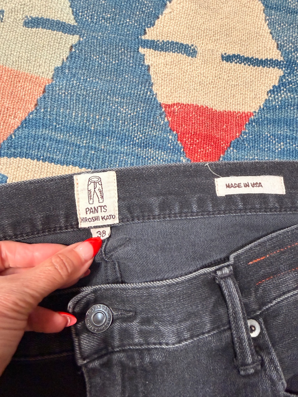 Kato by Hiroshi Kato The Pen Slim Rilo Washed Black Jeans 38x29 - Picture 11 of 14